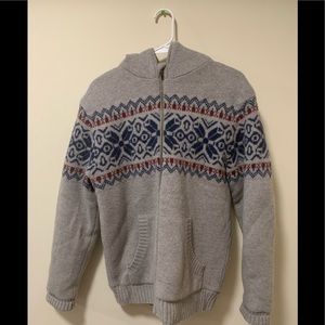 LL BEAN zip wool sweater sz m-reg